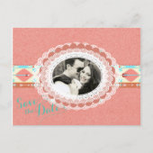 先住民アメリカン写真日付の保存 案内ポストカード (正面)