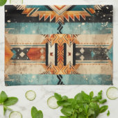 先住民アメリカン南西デザイン パーソナライズされた キッチンタオル (折り畳み)