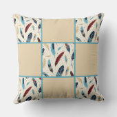 先住民アメリカン南西部フェザーキルトパターン クッション (裏面)