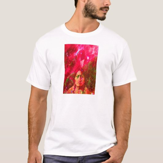 先住民アメリカン幽霊オブシティングブル Tシャツ (正面)