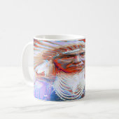 先住民アメリカン熱狂するホース コーヒーマグカップ (正面左)
