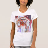先住民アメリカン熱狂するホース Tシャツ (正面)