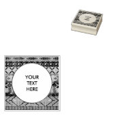 先住民アメリカン生地フレーム1 +お客様のアイディア ラバースタンプ (押印)