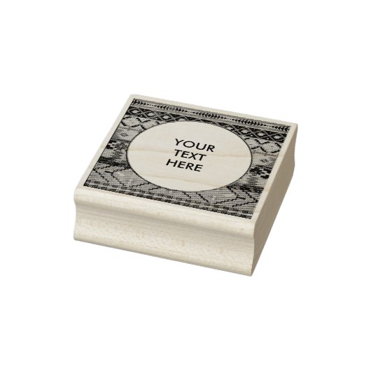 先住民アメリカン生地フレーム1 +お客様のアイディア ラバースタンプ (スタンプ)