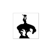 先住民アメリカン育てバッファロースカル ラバースタンプ (インプリント)