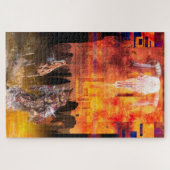 先住民アメリカン転がダンサーの雷 ジグソーパズル (横)