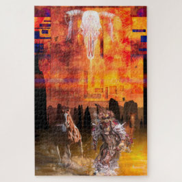 先住民アメリカン転がダンサーの雷 ジグソーパズル