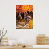 先住民アメリカン転がダンサーの雷 ポスター (キッチン)