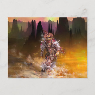 先住民アメリカン転がダンサーの雷 ポストカード