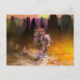 先住民アメリカン転がダンサーの雷 ポストカード