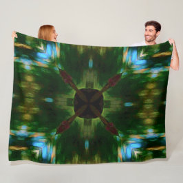 先住民アメリカン部族シールドマンダラキルト フリースブランケット