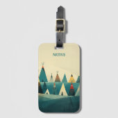 先住民アメリカン部族テント ラゲッジタグ (正面縦)