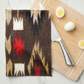 先住民アメリカン部族デザインプリント キッチンタオル (四つ折り)