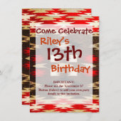 先住民アメリカン部族デザインプリント 招待状 (正面/裏面)