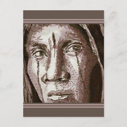 先住民アメリカン2004スケッチ ポストカード (正面)