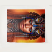 先住民アメリカン・アパッチ・タペストリー タペストリー (正面(横))