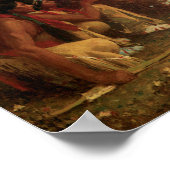 先住民アメリカン・インディアンズ・ディアー狩りアートプリントポス ポスター (角)