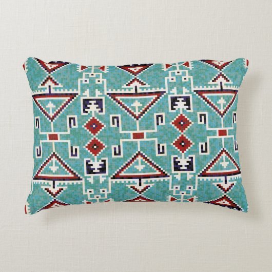 先住民アメリカン・インディアンナバホ・パターン アクセントクッション (正面)