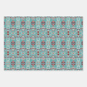 先住民アメリカン・インディアンナバホ・パターン ラッピングペーパーシート (正面2)