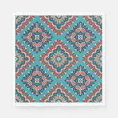 先住民アメリカン・インディアンナバホ・モザイク・パターン スタンダードランチョンナプキン (正面)