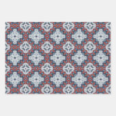 先住民アメリカン・インディアンパターン ラッピングペーパーシート (正面)