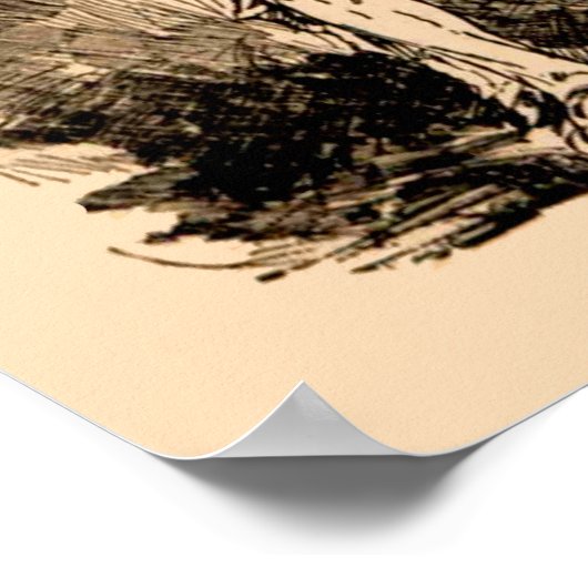 先住民アメリカン・インディアン・イロコイ自転車 ポスター (角)