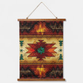 先住民アメリカン・インディアン・サウスウェスト・アート 吊り下げ型タペストリー (正面)