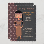 先住民アメリカン·インディアン·バースデー·パーティーの招待 招待状 (正面/裏面)