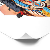 先住民アメリカン・インディアン・マン フォトプリント            (角)