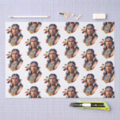 先住民アメリカン・インディアン・マン 薄葉紙 (クラフト)