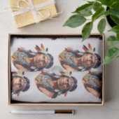 先住民アメリカン・インディアン・マン 薄葉紙 (ギフト)