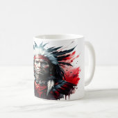 先住民アメリカン・ウォリアー コーヒーマグカップ (正面右)