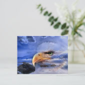 先住民アメリカン/ウルフスピリットアート ポストカード (スタンド正面)