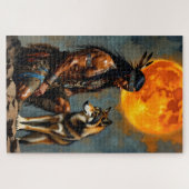 先住民アメリカン&ウルフ ジグソーパズル (横)