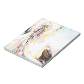 先住民アメリカン・ウーマン・アンド・イーグル ノートパッド (回転)