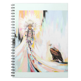 先住民アメリカン・ウーマン・アンド・イーグル ノートブック