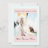 先住民アメリカン・ウーマン・アンド・イーグル 招待状 (正面)