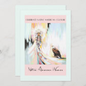 先住民アメリカン・ウーマン・アンド・イーグル 招待状 (正面/裏面)