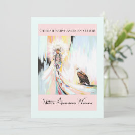 先住民アメリカン・ウーマン・アンド・イーグル 招待状