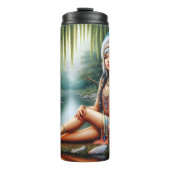 先住民アメリカン・ウーマン・スピリット、イーグル、リバーサイド タンブラー (正面)