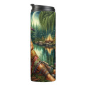 先住民アメリカン・オラクル、イーグルの月明かりの夜。 タンブラー (回転右)