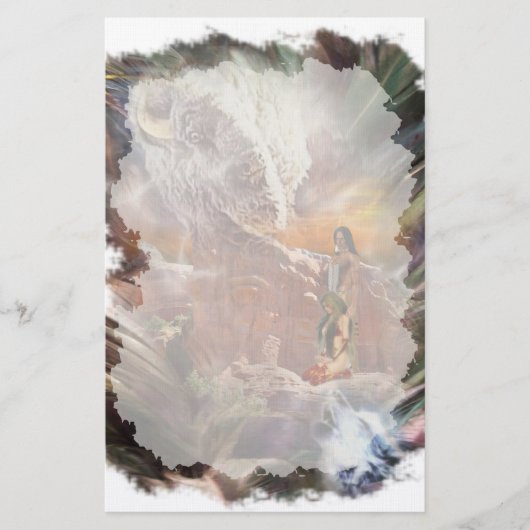 先住民アメリカン・カップル文房具 便箋 (正面)