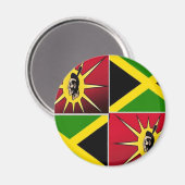 先住民アメリカン・ジャマイカ マグネット (正面/裏面)