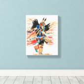 先住民アメリカン・ダンサーII キャンバスプリント (インサイチュ (ウッドフロア))