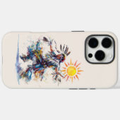 先住民アメリカン・ダンサーiPhoneケース Case-Mate iPhoneケース (裏面 (横))
