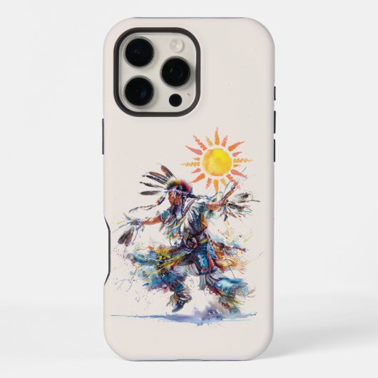 先住民アメリカン・ダンサーiPhoneケース iPhoneケース (裏面)
