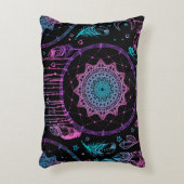 先住民アメリカン・ドリームキャッチャーのムーンパターン アクセントクッション (正面(垂直))