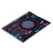 先住民アメリカン・ドリームキャッチャーのムーンパターン ノートブック (左側)