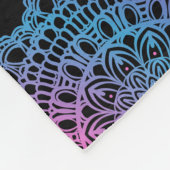 先住民アメリカン・ドリームキャッチャーのムーンパターン フリースブランケット (角)