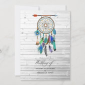 先住民アメリカン・ドリームキャッチャー・ボヘミ結婚アン 招待状 (正面)